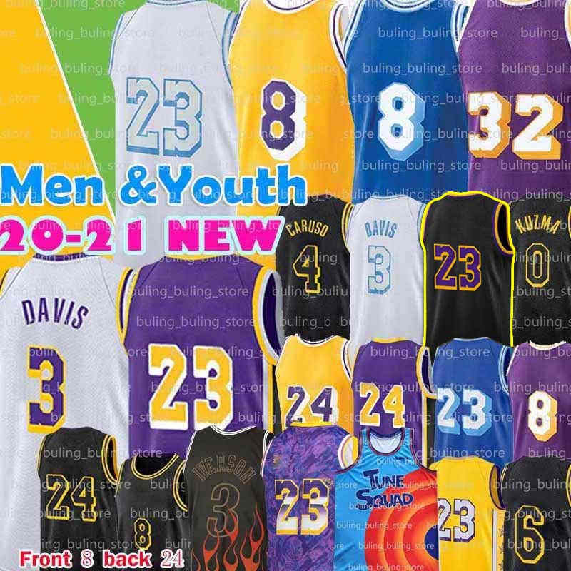 

2021 2022 Los 23 Angeles 8 24 Anthony 3 Davis Bryant Jersey 6 James Alex black Caruso Mamba LeBron Mens Youth Kyle 0 Kuzma Talen 5 Horton-Tucker City Basketball, New jersey