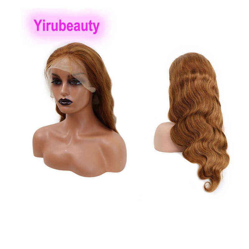 

Malaysian Virgin Hair Lace Wig 8 Color Body Wave 180% Density Average Size 13*4 Wigs Yirubeauty 12-32inch2, #8