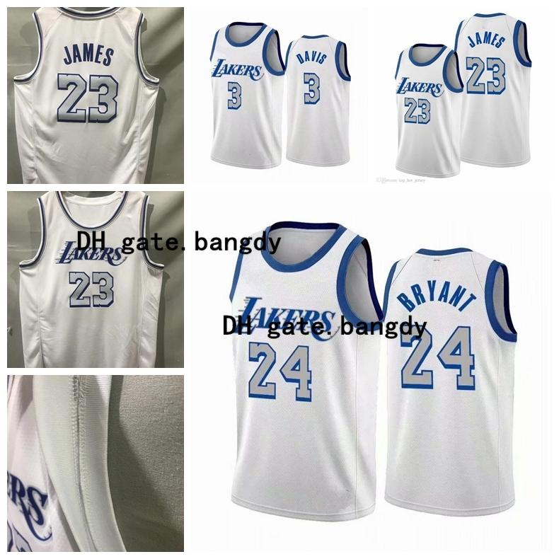 

Los Angeles Lakers Kobe Bryant 8 24 Anthony Davis NBA LeBron James 2021 Swingman City Basketball Jersey, Black;red