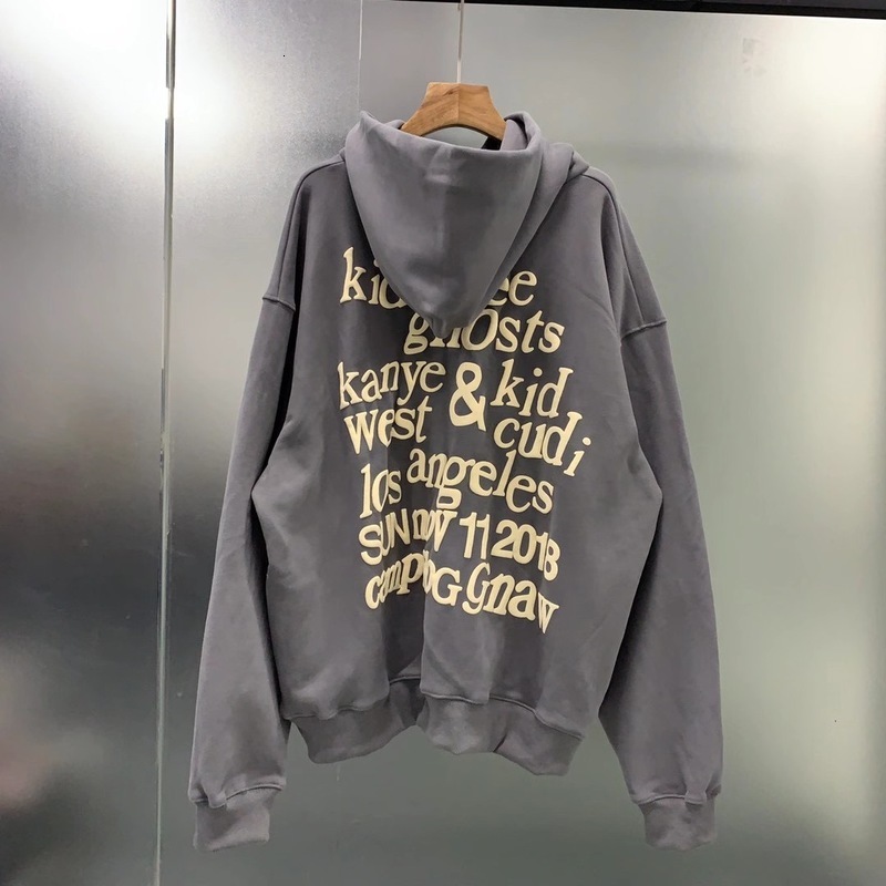 

2021 New 20ss Ksg Hoodie Men Women Best Quality Washed Old Sweatshirts Hoody 3d Foam Print Kanye West Pullover Jlvo, Gray4