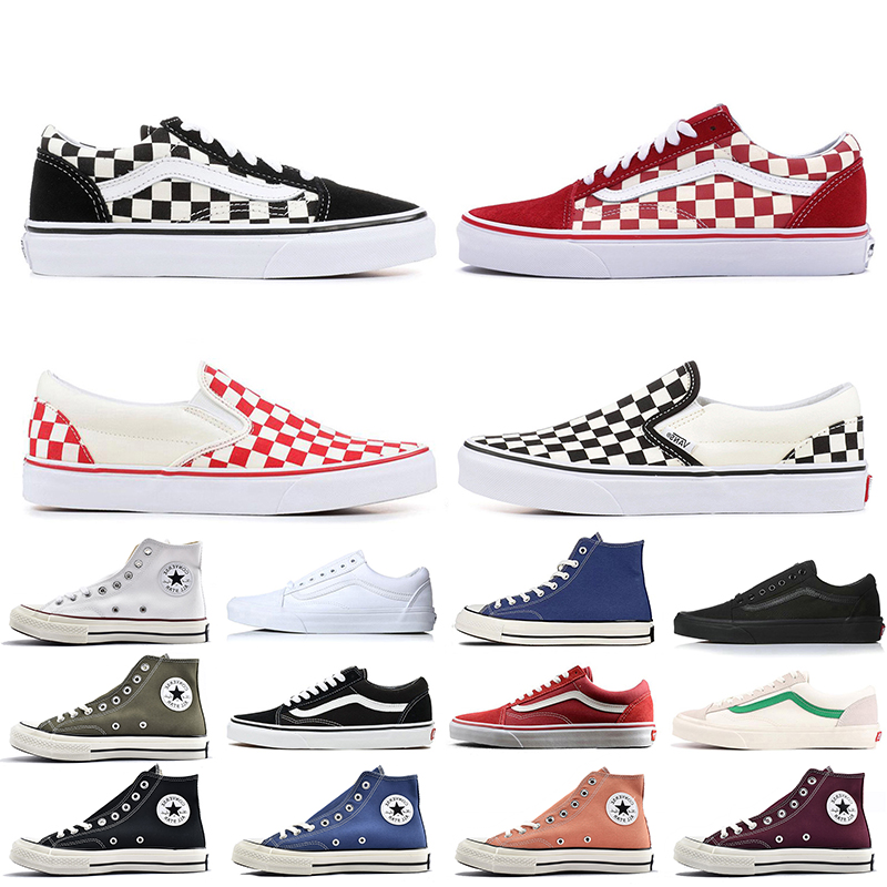 

Old Skool Van Women Mens Skateboard Canvas Shoes Fashion Fear of god Yacht Club OFF The Wall White Converses Chuck Taylor All Star 1970s Cas, Black