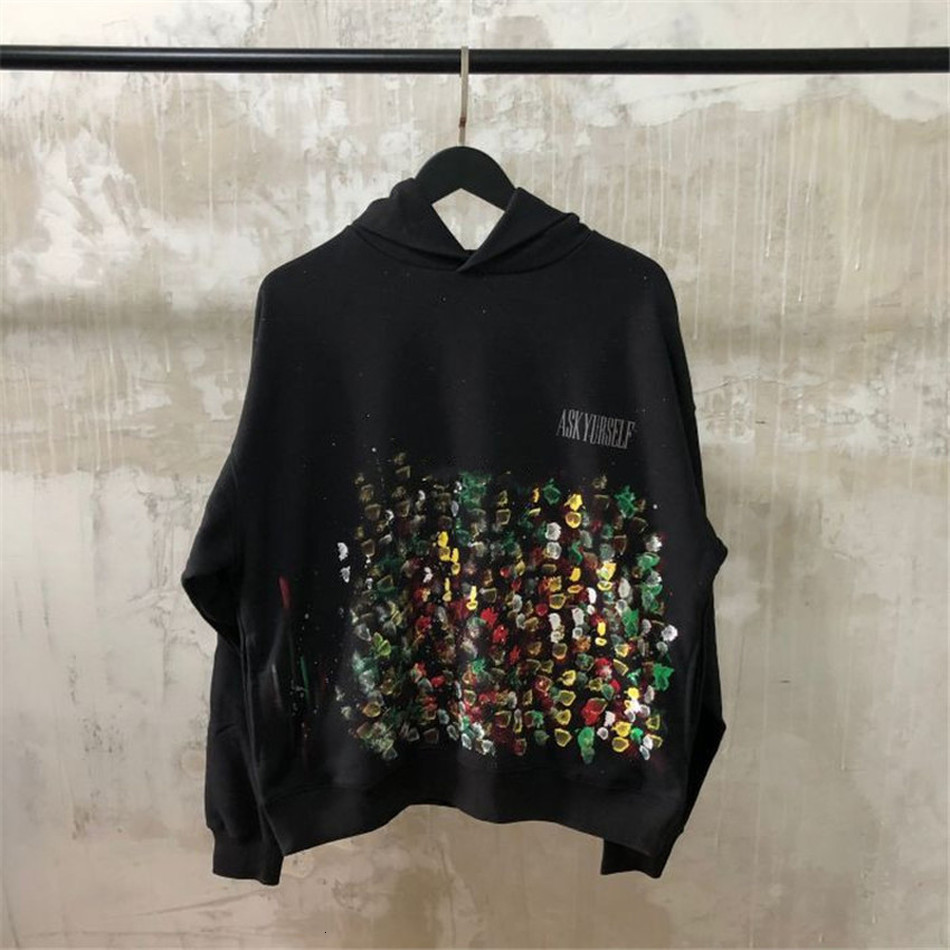 

2021 New Vintage Graffiti Hoodie Men Women Ays Sweatshirts Manual Splash Ink Askyurself Pullover Hoody Ak7q
