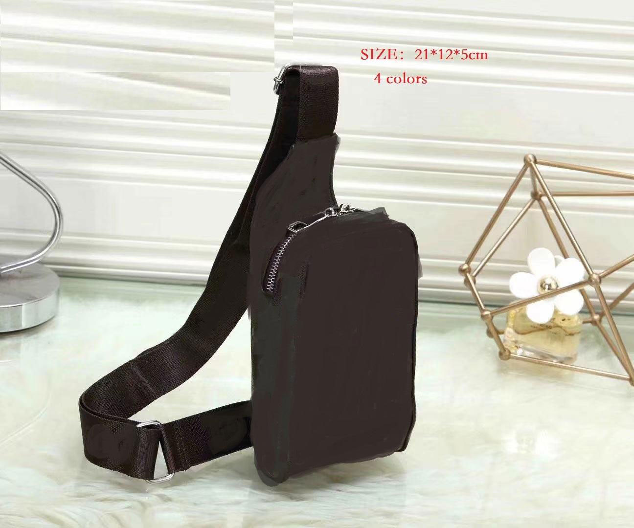 

Men Chest bags Sling Bag flower travel crossbody bags breast shoulder pouch leather designers chest bag, Black flower