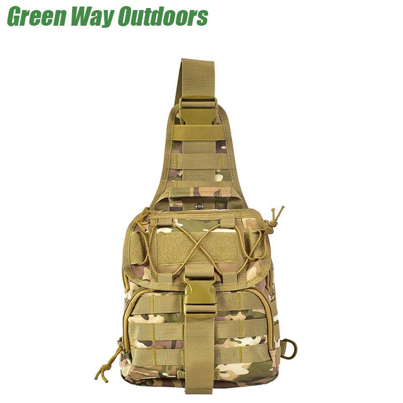 

Stuff Sacks 8L Outdoor Sport Chest Bag Tactical Sling Pack Military Shoulder Backpack Molle Assault Range, Green