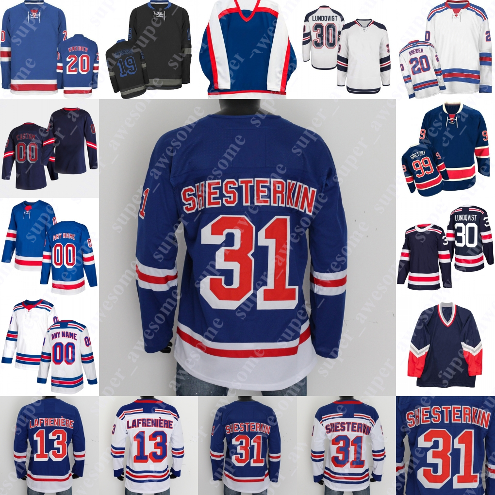 

K'Andre Miller Jersey Kevin Rooney Ryan Lindgren Alexandar Georgiev Ryan Reaves Dryden Hunt Julien Gauthier Greg McKegg Braden Schneider Patrik Nemeth Libor Hajek, Navy new