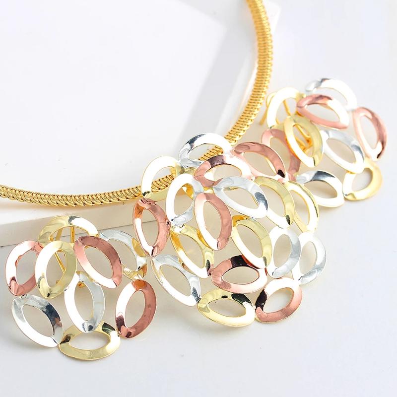 

Earrings & Necklace Fashion Jewelry Bohemia Sets For Women Pendant Flower Engagement Romantic, As pic