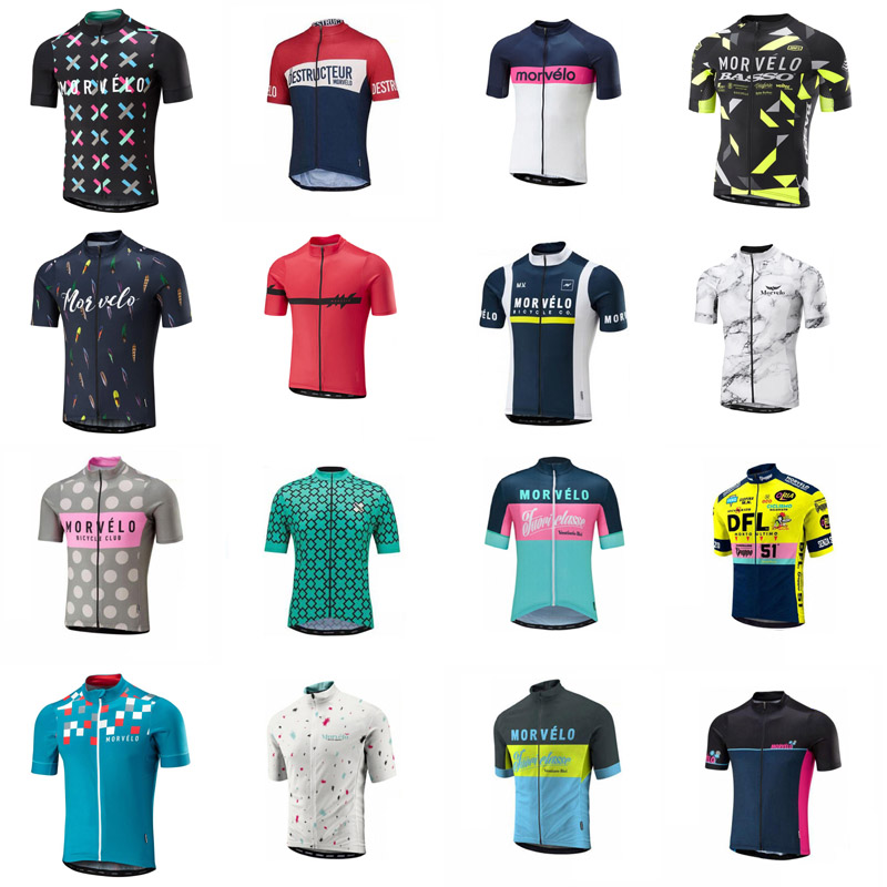 

Morvelo team cycling Short Sleeves jersey men spring Breathable Bicycle Variety of options Sports Quick Ciclismo Skin-friendly 31626, Black