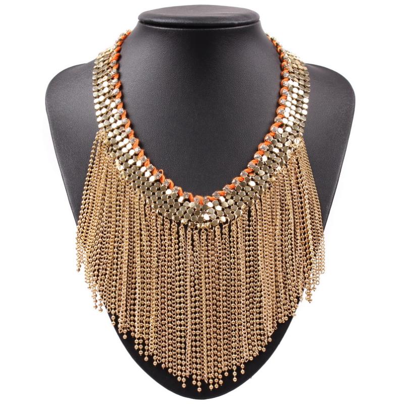 

Pendant Necklaces Arrival Fashion Brand Elegant Choker Necklace Jewelry For Women Chain Tassel Chunky Luxury Statement