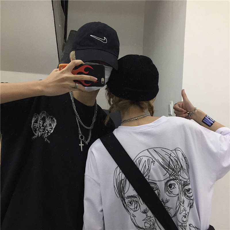 

2021 New Men Streetwear Hip Hop Graffiti t Shirt Long Sleeve Harajuku Tshirt Oversized Autumn Loose T-shirt Cotton Causal Tops Tees Uc28