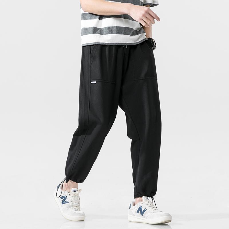

Men's Pants 2021 Sports Pants, Guard Autumn Loose Legged Junior High School Students, Black