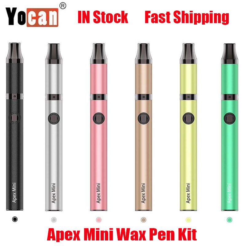 

Original Yocan Apex Mini Wax Pen Kit E-cigarette 380mAh Vape Battery Vaporizer Heating 510 thread Box Mod QDC Coil With Micro USB Charging 100% Authentic, Multi