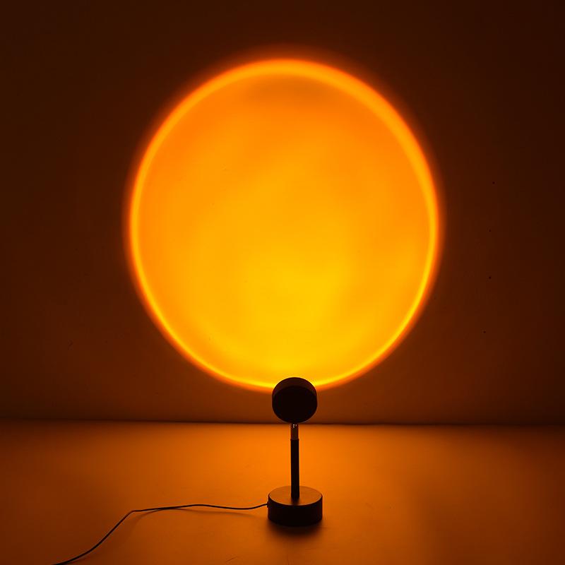 

Sunset Projector Lamp Rainbow Atmosphere Led Night Light For Home Bedroom Coffe Shop Background Wall Decoration USB Table Lamp