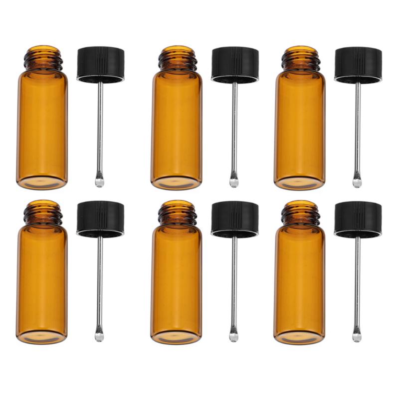 

Storage Bottles & Jars 6pcs Practical Mini Glass Sealed With Spoon