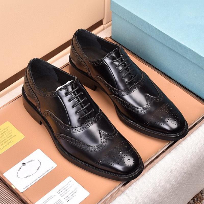 

Men's leather business derby shoes classic, As pic