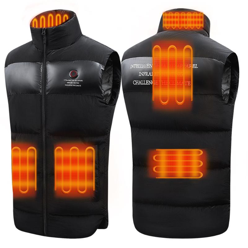

Hunting Jackets Men Hiking Vest USB Infrared Heating Jacket Electric Heated Thick Autumn Winter Warm Outdoor Sport Fishing Waistcoat, Camo;black