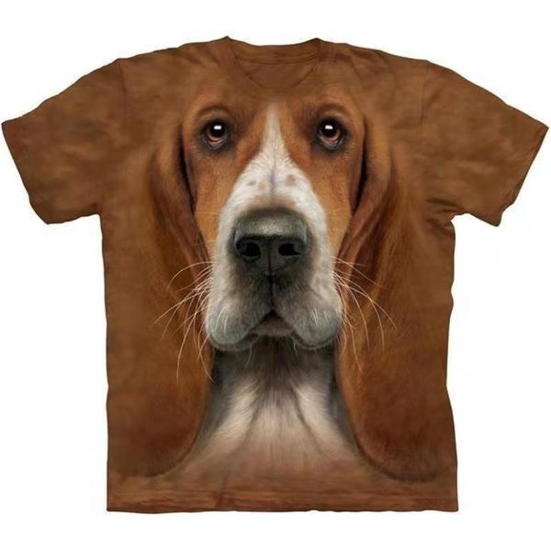 

Men' T-Shirts Men T-Shirt Funny Dog Print Hipster Summer Short Sleeve Graphic Printed Tee Shirts White Tops Women Shirt, Beige