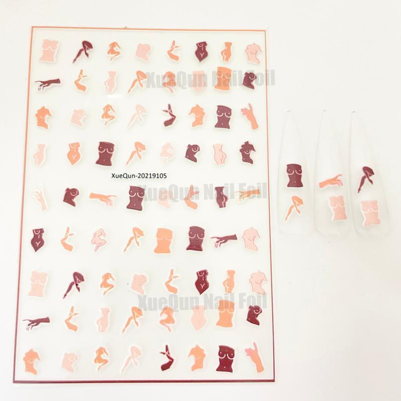 

Gift Wrap XueQun-20219105Hand Drawn Human Body Nail Sticker