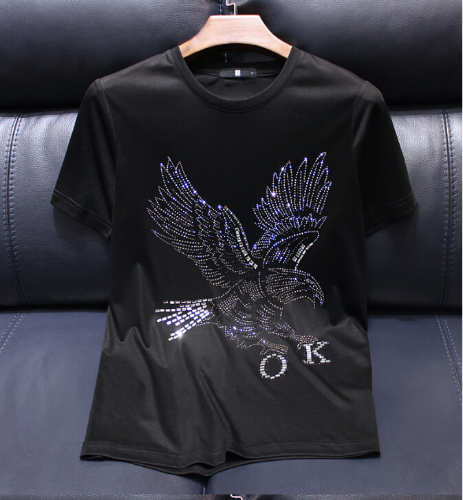

2021 Men's T-shirt t Shirt Men New Short Sleeve Cotton Novelty Top Tee Hot Diamond Asian Size M-xxxl R26v, As shown