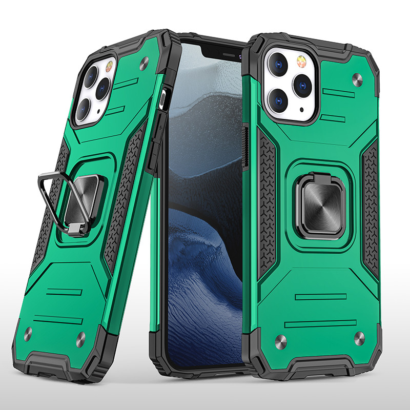 

Shockproof Armor Magnetic Metal Case For iphone 7 8 Plus SE 2020 X Xs XRN11 Pro 12 Mini Max Ring Cover