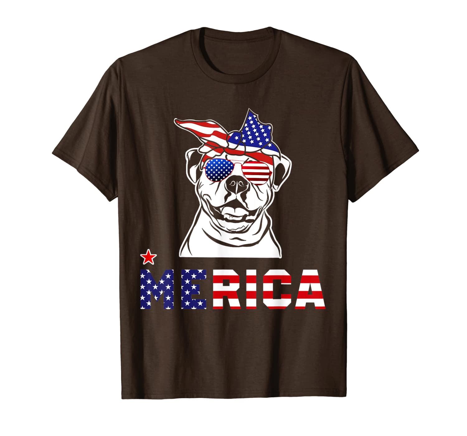 

american bulldog merica 4th of july t-shirt dog gift puppy, White;black