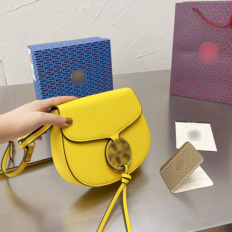 

2021 New Tb Female Miller Splicing Flip Piggy Tassel Semi-circular Single Shoulder Messenger Saddle Bag, Yellow