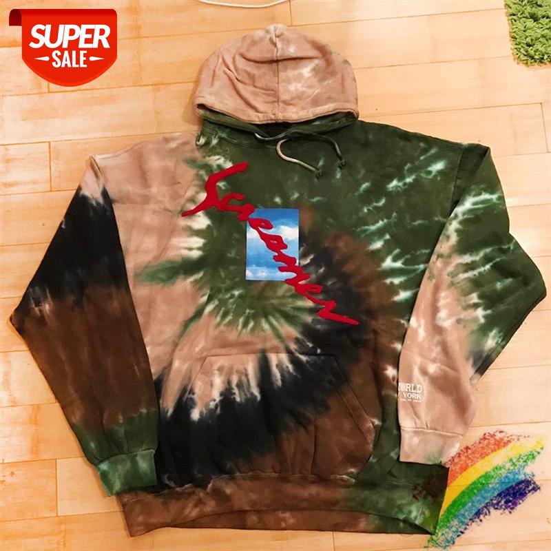 

TRAVIS SCOTT x DOVER Star Tie Dye Astroworld Hooded Women Men Hoodies 1:1 High Quality Sweatshirts Mens TRAVIS SCOTT Pullover #hx5b, Black