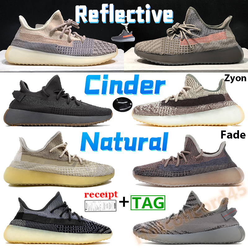 

Cinder reflective running shoes zebra zyon mens sneakers beluga cream white ash blue pearl stone fade israfil natural carbon men women trainers with box, Bubble wrap packaging