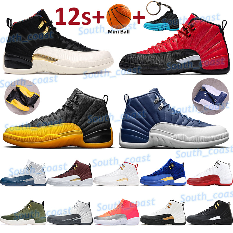 

Newest twist utility 12 mens basketball shoes 12s cherry university gold indigo Fiba Taxi obsidian CNY reverse flu game black royal blue men sneakers, Bubble wrap packaging