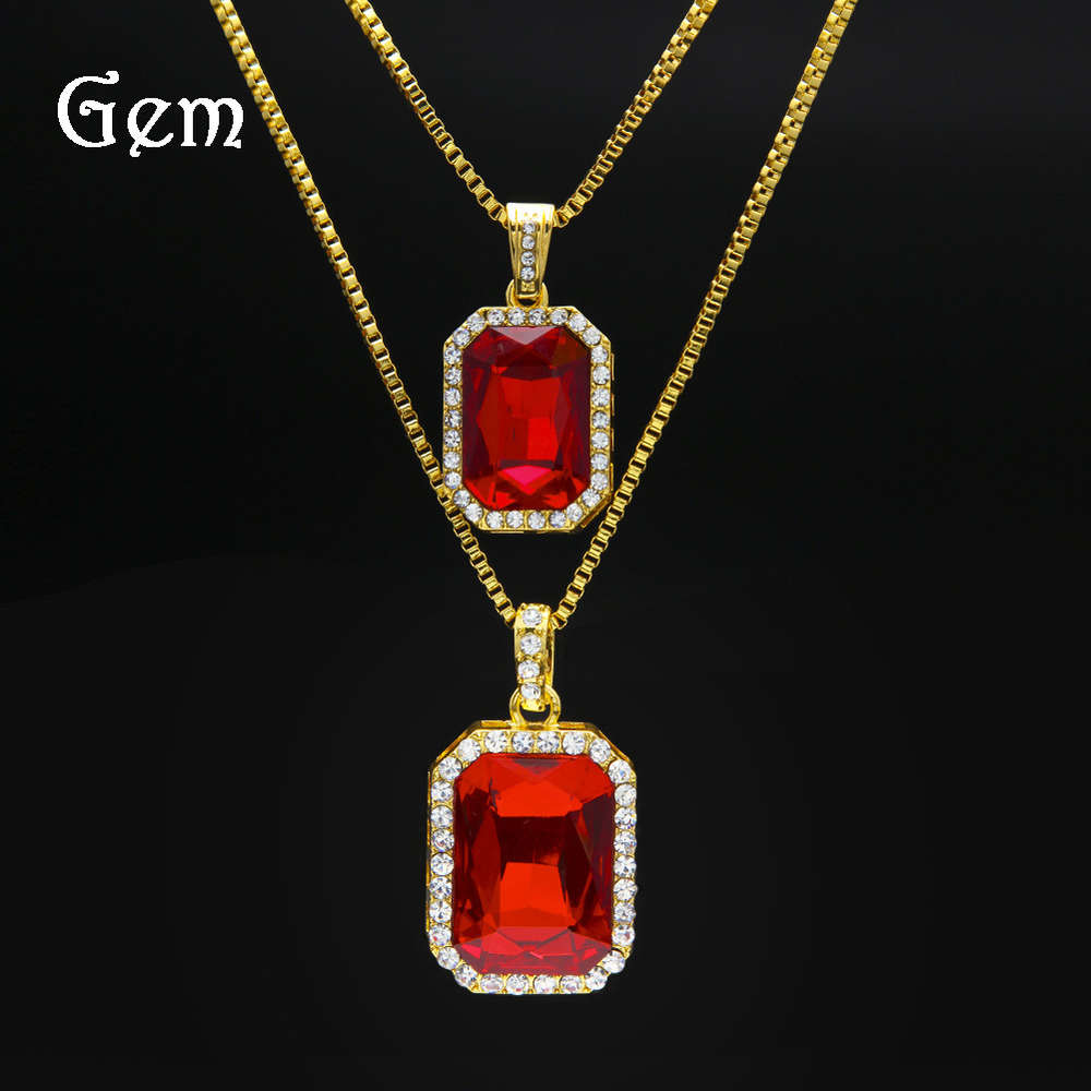 

Hip hop men's Necklace Set pendant multicolor