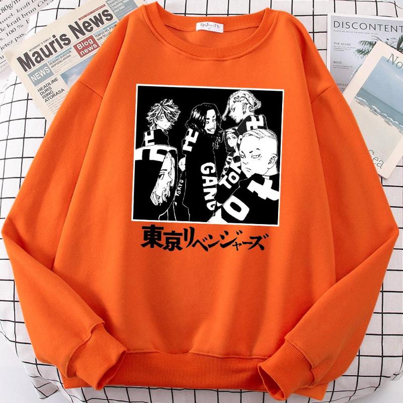 

Men's Hoodies & Sweatshirts Tokyo Revengers Print Oversized Men Tracksuit Autumn Harajuku Clothing Loose Sweatshirt Fashion Anime Hoodie For, Black