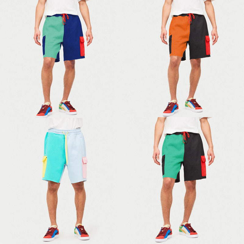 

Men's Shorts European American Fashion Men Wear Loose Mid Length Trousers With Contrast Color Straight Leg Lace Up Pants Essential For Running, Customize