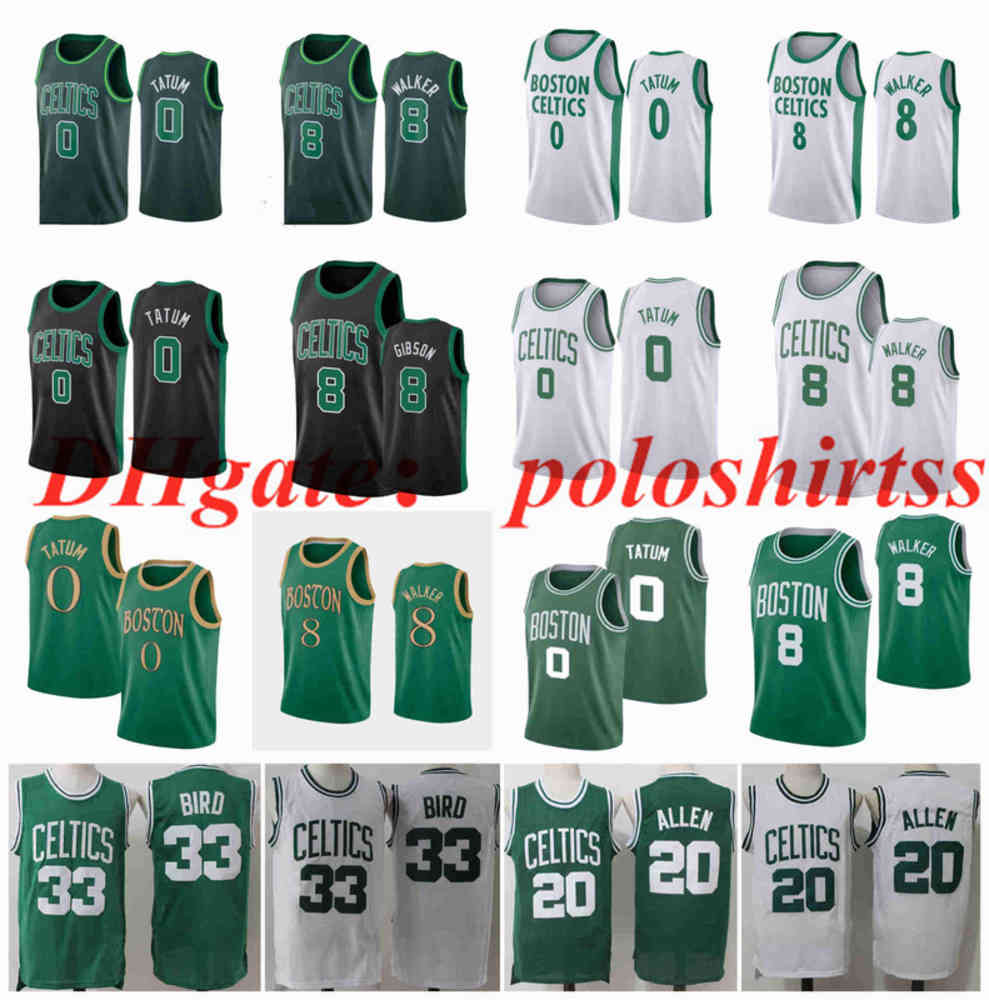 

Boston's Celtics's Stitched Big Yards S-6XL Jayson Tatum 0 Basketball Jerseys Green White Bil 20 Allen Kemba 8 Walker Jersey Fans Shirt Vest NCAA Mens Edition City, As photo
