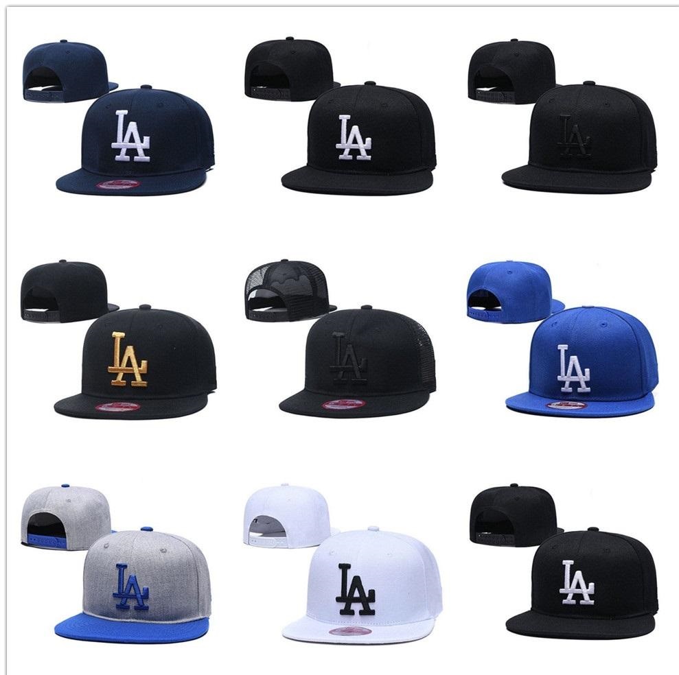 

LA 2021 Dodger Snapbacks letter Baseball caps hat Bone Casquette Men Women Gorras Chapeu Fitted Hats in stock, Black;white