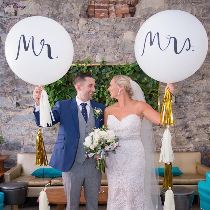 

Party Decoration 36inch Mr&Mrs Balloons Married Wedding Latex Balloon Helium Inflatable Air Birthday Decor Valentine'S Day Supplies