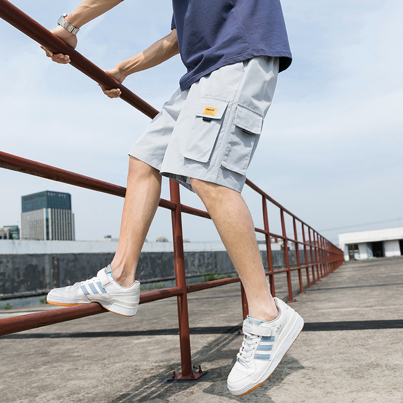 

New Mens Military Cargo 2021 Streetwear Solid Pockets Hiphop Tactical Shorts Loose Work Casual Short Pants Men Trousers M8yi 2pqu, Sky blue