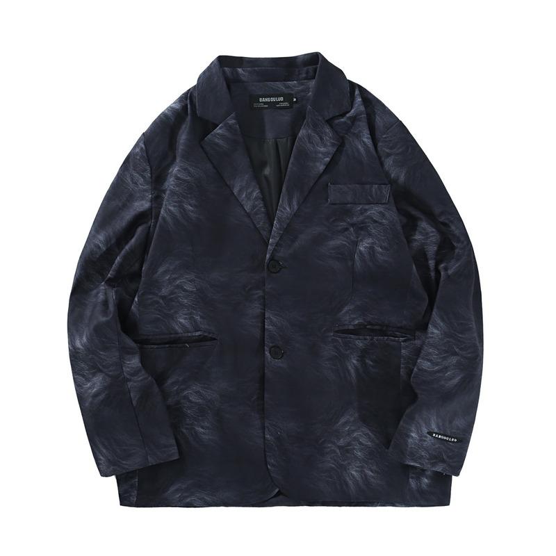 

Men's Suits & Blazers Men Clothing 2021 Autumn Suit Jacket Korean Couples Retro Ins Trend Casual Blazer For, Black