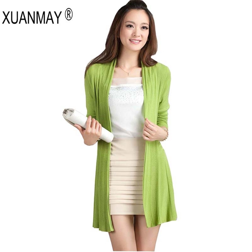 

Autumn fashion women Cardigan sweater style Casual knitted Free Black Sweater Women 211018, Navy blue