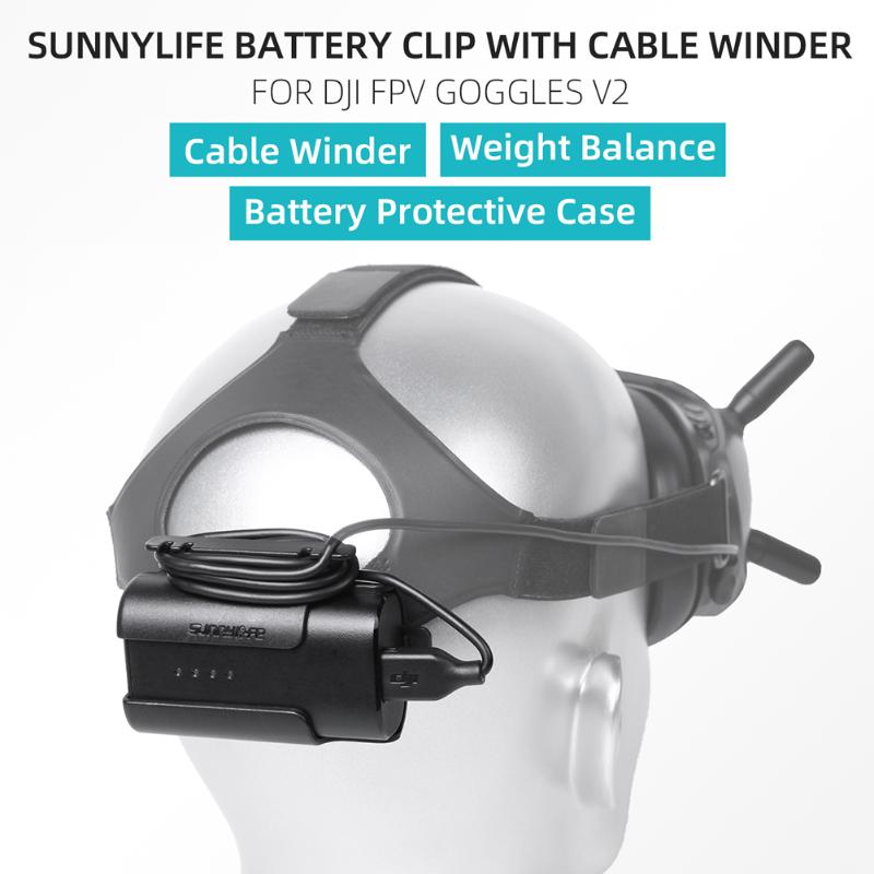 

Glasses For DJI FPV Combo Back Clip Holder Battery Carrying Storage Case Goggles V2 V1 Flying Power Supply Cable Accessories