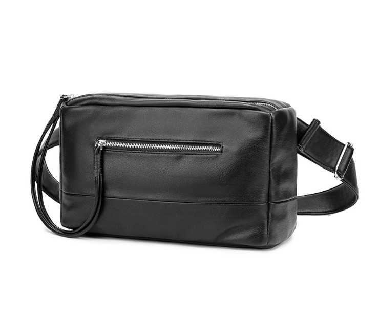 

Crossbody Bag for Men Casual Man Messenger Designer Vegan Leather Fashion Male handBag Business Shoulder Bags, Black