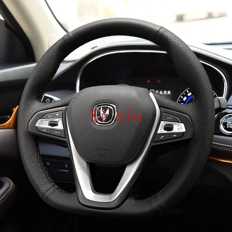 

Steering Wheel Covers For Changan CS85 EADO DT Cs75 DIY Custom Leather Hand-sewn Special Cover Car Interior Accessories