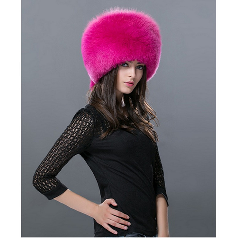 

FXFURS Autumn and winter 2020 New Women 's Genuine raccoon dog russian fur hat real fox fur hat dome mongolian hat FXH-161014X1023, Blue;gray