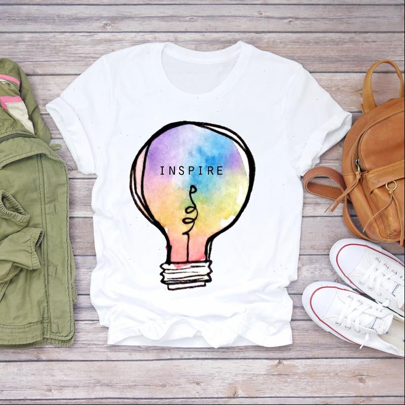 

women watercolor fashion short sleeve 90s style casual print lady t shirts womens graphic t shirt ladies female tee t shirt, White