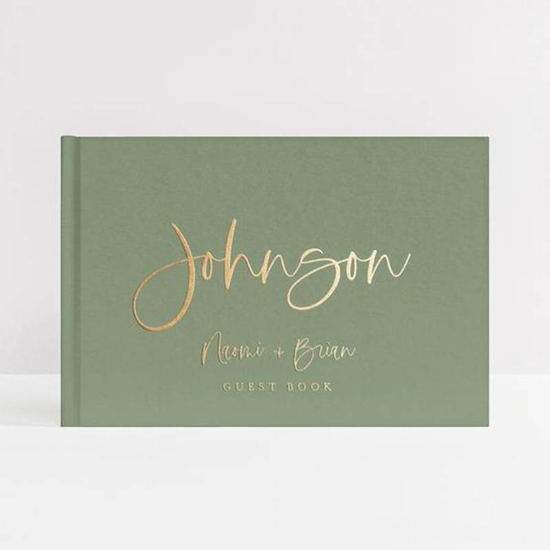 

Personalized Calligraphy Wedding Guest Book Alternative Gold Guestbook Custom Any Languages Photo Album Sign