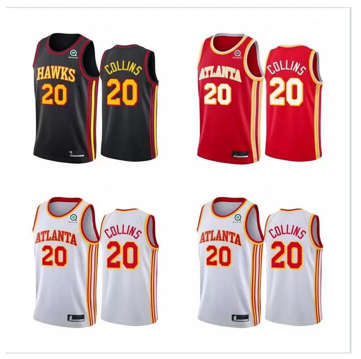 

Hawk mens women youth Atlanta #15 Clint Capela #20 John Collins City Red white black Throwback Basketball Jersey