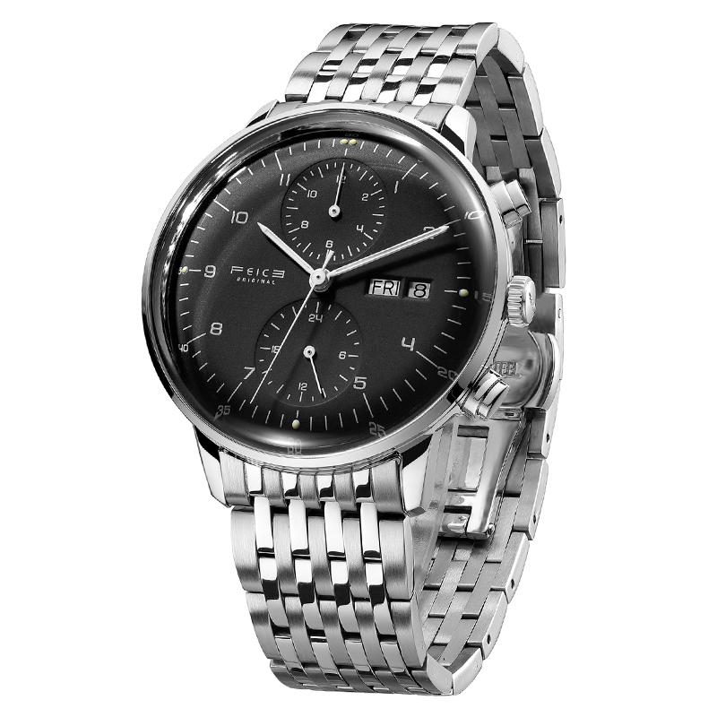 

Wristwatches FEICE Luxury Men Mechanical Wristwatch Stainless Steel Hollow Watch Business Automatic Casual Waterproof