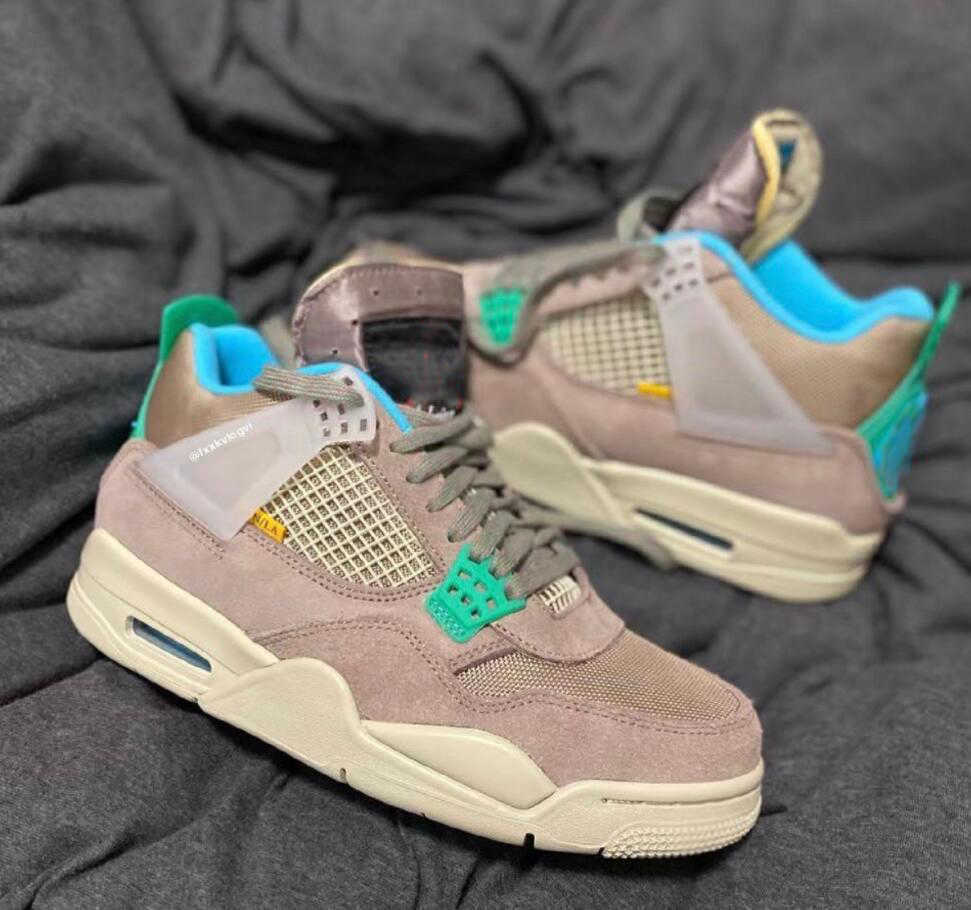 

2021 Authentic Union 4 Taupe Haze Jumpman 4s Athletic Shoes 30th Anniversary Men Blue Fury Khaki Roma Green Desert Off Noir Wolf Grey With