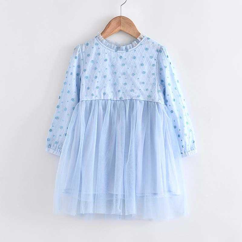 

Bear Leader Girls Princess Dresses Kids Mesh Outfits Girl Sweet Children Striped Vestidos Kids Baby Clothing for 2 6Y 210708, Blue