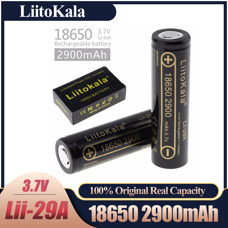 

Liitokala wholesale 200pcs Lii-29A 18650 3000mAh battery 2900mah 3.6V 3.7V discharge 20A, VP dedicated Rechargeable High power batteries