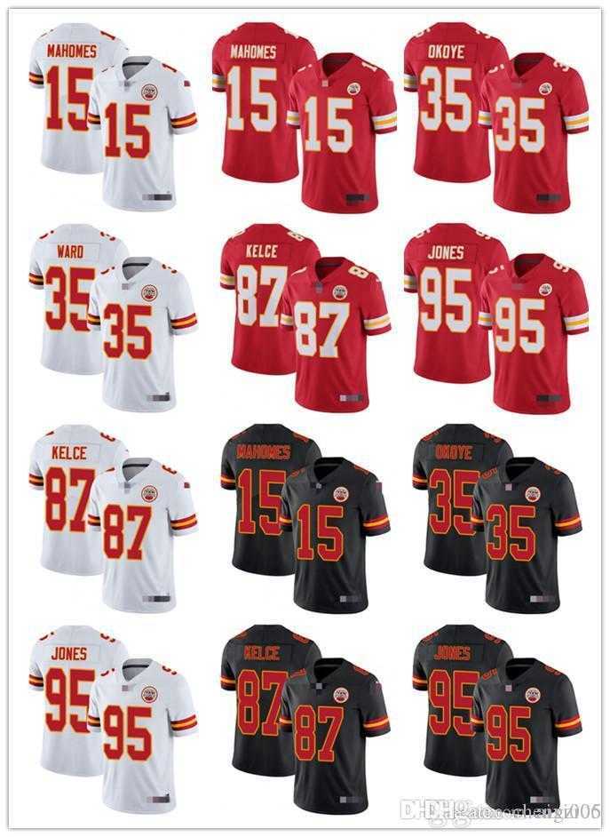 

Mens Womens Youth KansasCityChiefs15 Patrick Mahomes 87 Travis Kelce 95 Chris Jones 35 Christian Okoye Football Jerseys, Colour