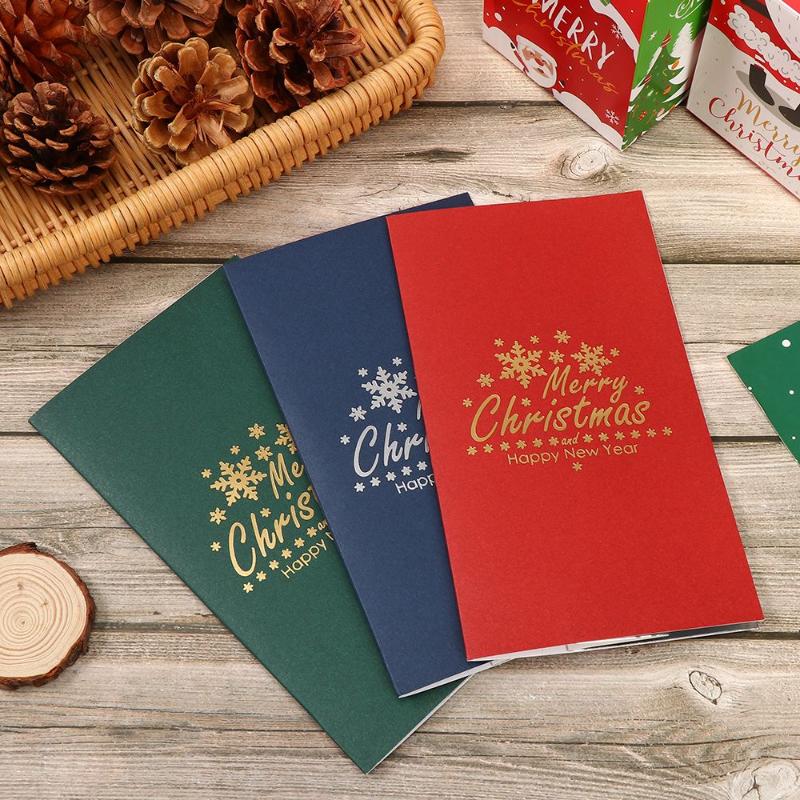 

Greeting Cards Message Card Handmade Simple Holiday With Envelope Christmas Decoration 3D
